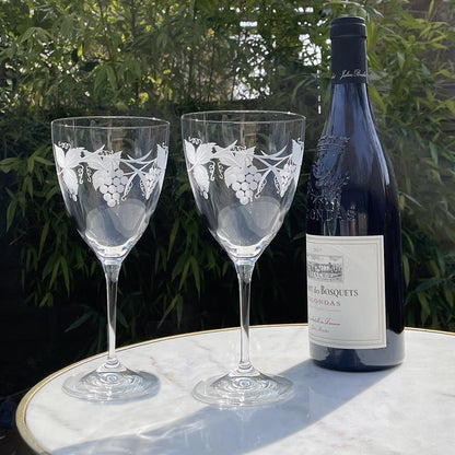 Royal Scot Crystal Grapevine Red Wine Glasses Set of 2