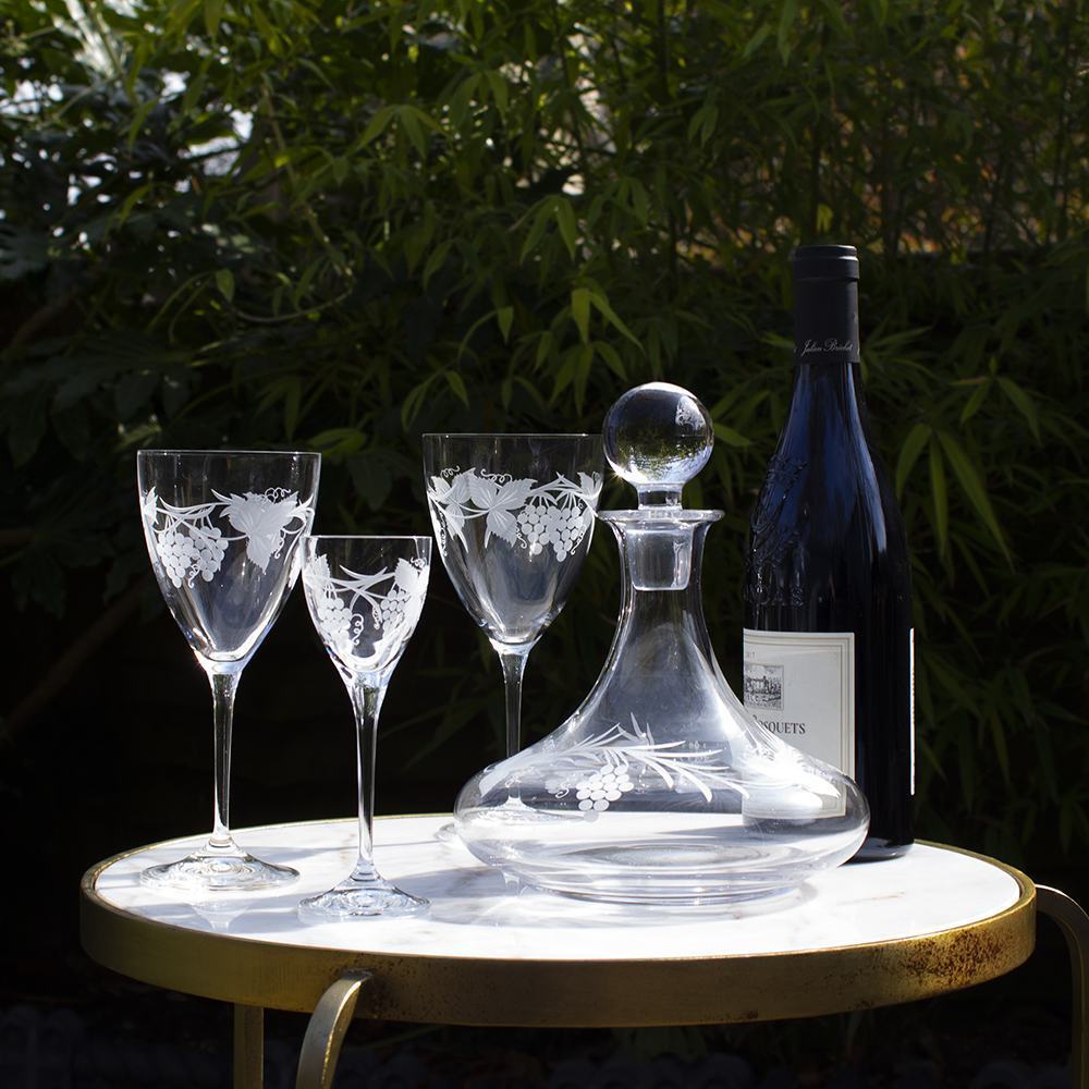 Royal Scot Crystal Grapevine Port Sherry Glasses Set of 2