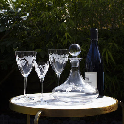 Royal Scot Crystal Grapevine Port Sherry Glasses Set of 2