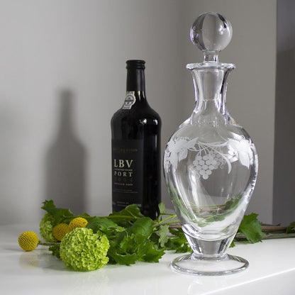 Royal Scot Crystal Grapevine Footed Wine / Port Decanter