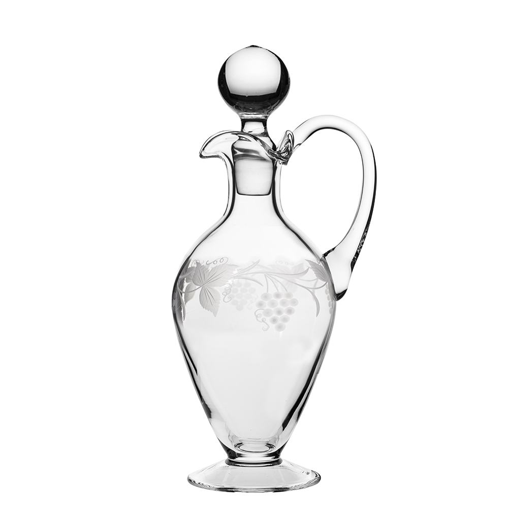 Royal Scot Crystal Grapevine Handled Wine Decanter