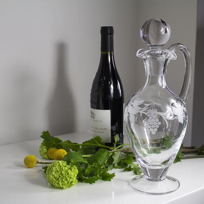 Royal Scot Crystal Grapevine Handled Wine Decanter