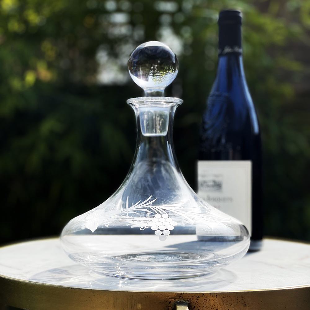 Royal Scot Crystal Grapevine Ships Decanter