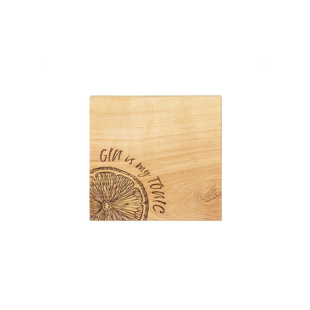 Selbrae House 'Gin is my Tonic' Oak Serving Board