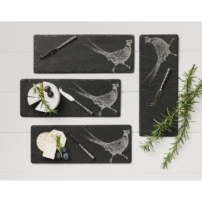 Selbrae House Pheasant Mini Cheeseboard and Knife Set-home-Goviers